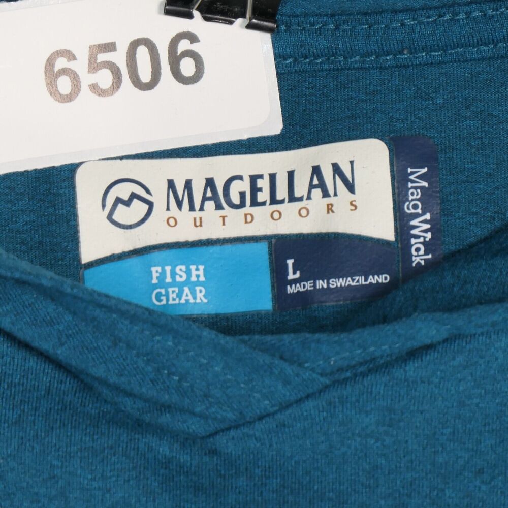 Magellan Fish Gear Performance Top Women Large Teal Hooded Ruched Athleisured r - Picture 7 of 7
